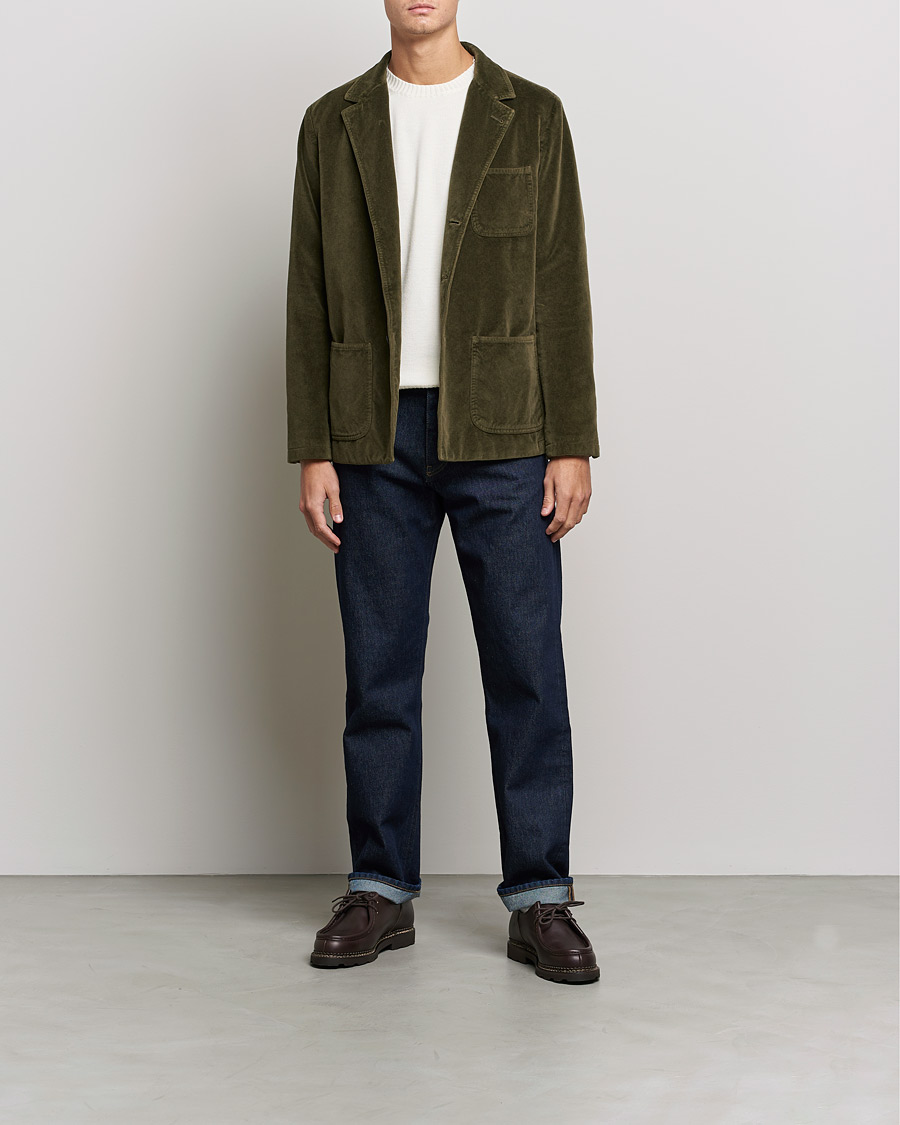 Heren | Blazers | Massimo Alba | Baglietto Velvet Jacket Military
