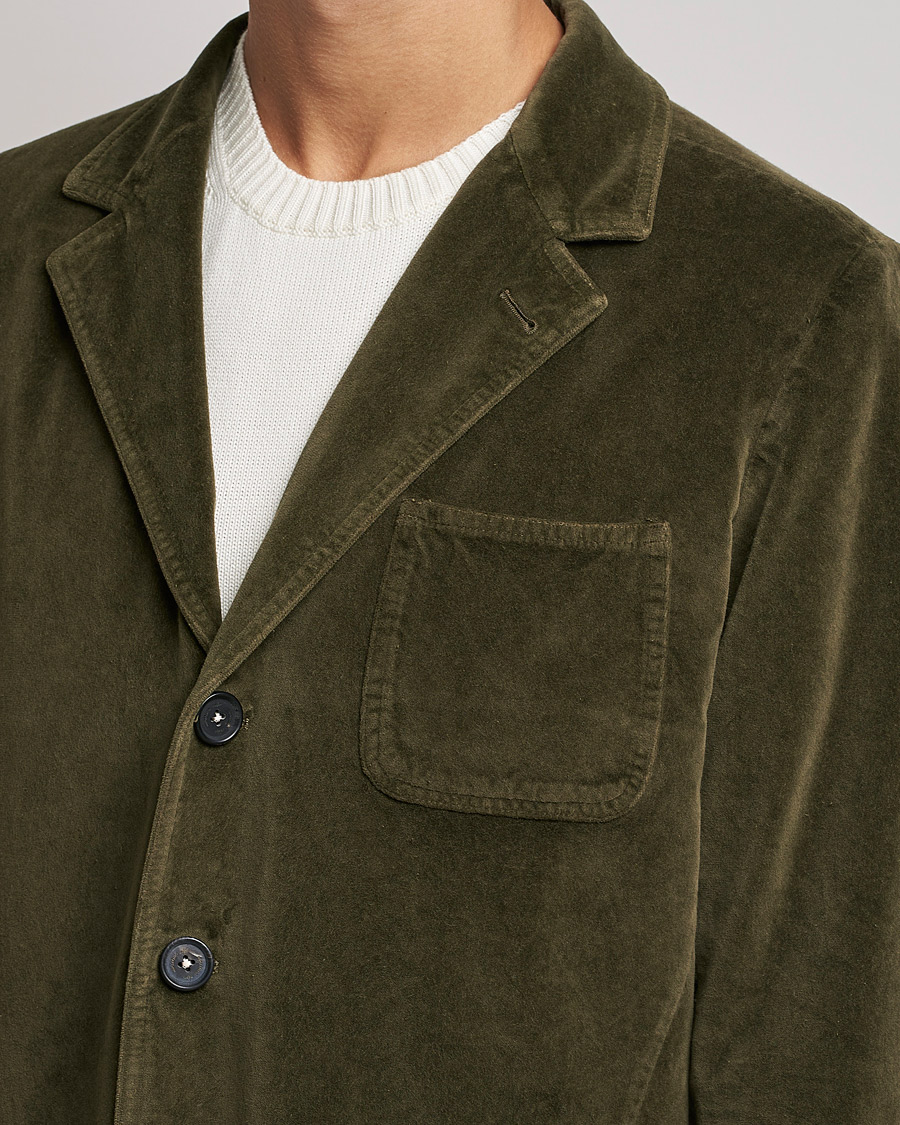 Heren | Blazers | Massimo Alba | Baglietto Velvet Jacket Military