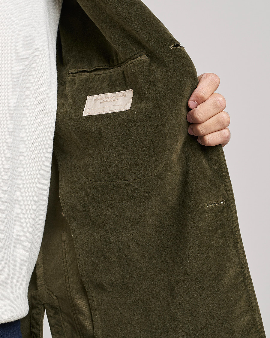 Heren | Blazers | Massimo Alba | Baglietto Velvet Jacket Military
