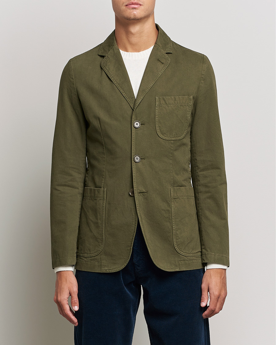Heren | Blazers | Aspesi | Murakami Cotton Blazer Military Green