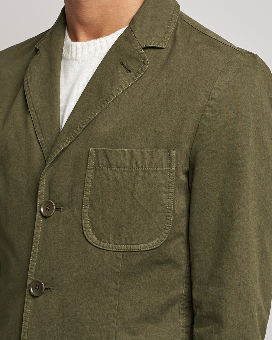 Heren | Blazers | Aspesi | Murakami Cotton Blazer Military Green