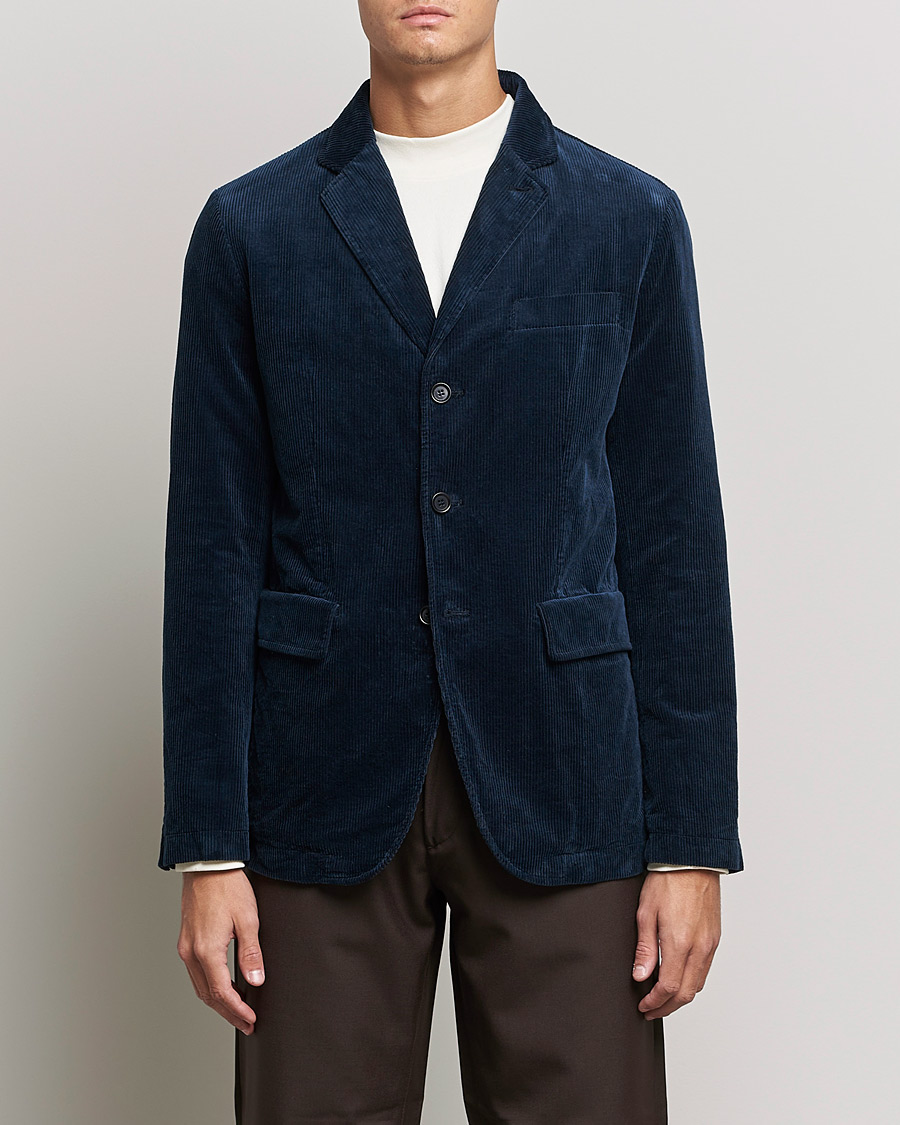 Heren | Blazers | Aspesi | Corduroy Blazer Navy