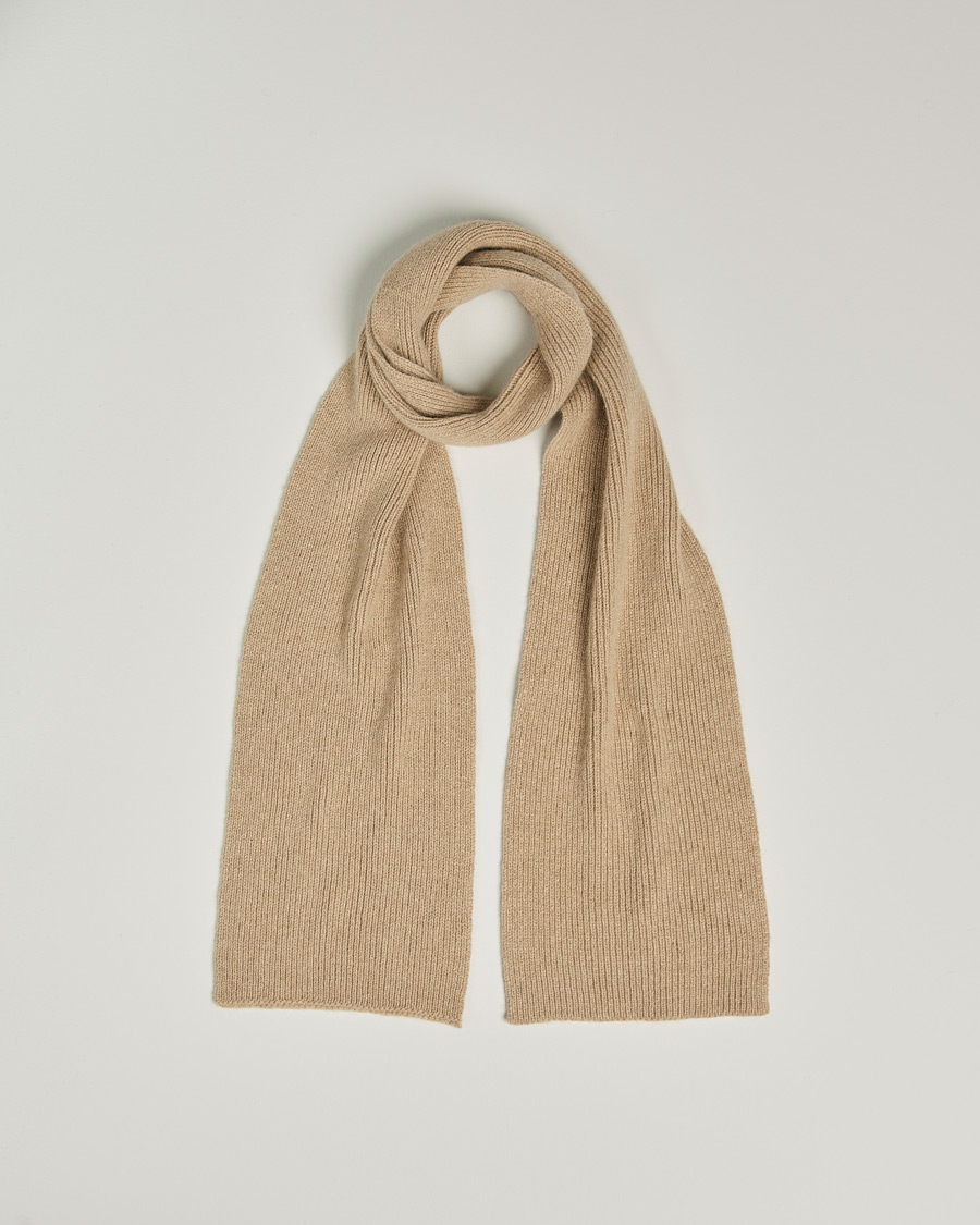 Heren | Sjaals | Le Bonnet | Lambswool/Caregora Scarf Sand
