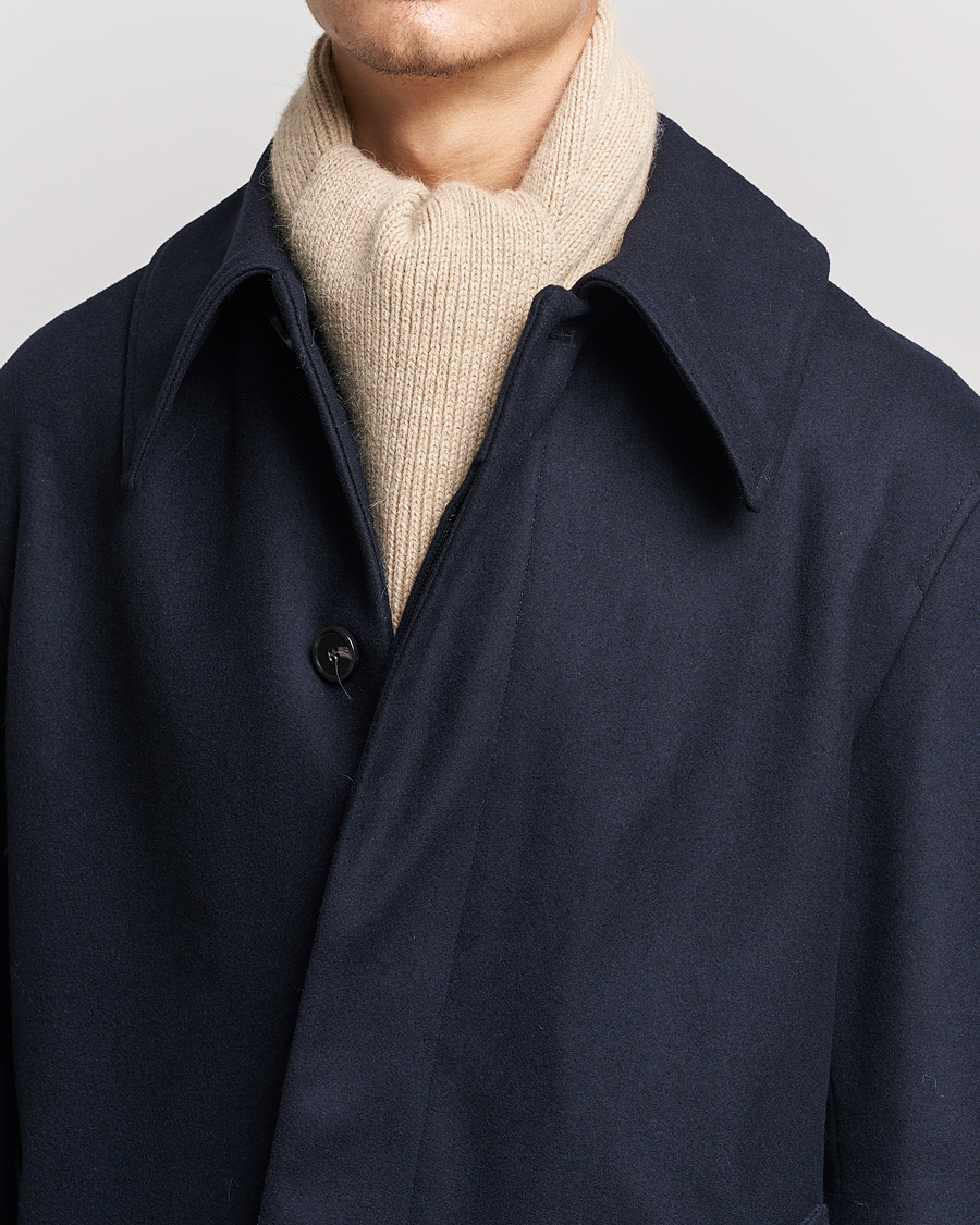 Heren | Sjaals | Le Bonnet | Lambswool/Caregora Scarf Sand