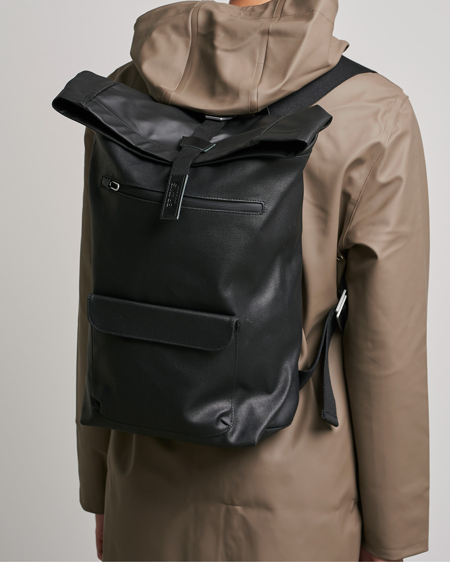 Heren |  | Brooks England | Rivington Cotton Canvas 18L Rolltop Backpack Black
