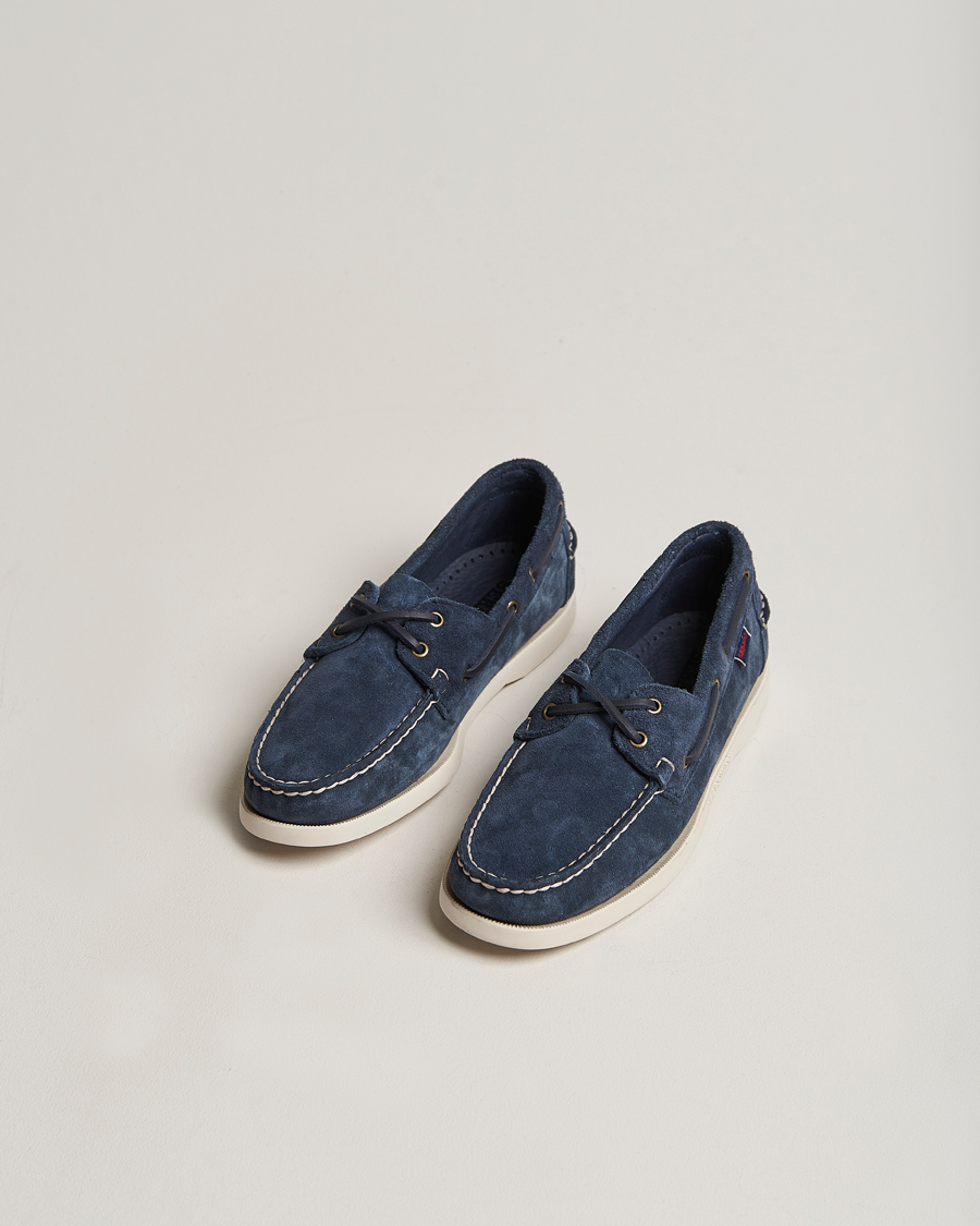 Heren | Suède schoenen | Sebago | Docksides Suede Boat Shoe Blue Navy