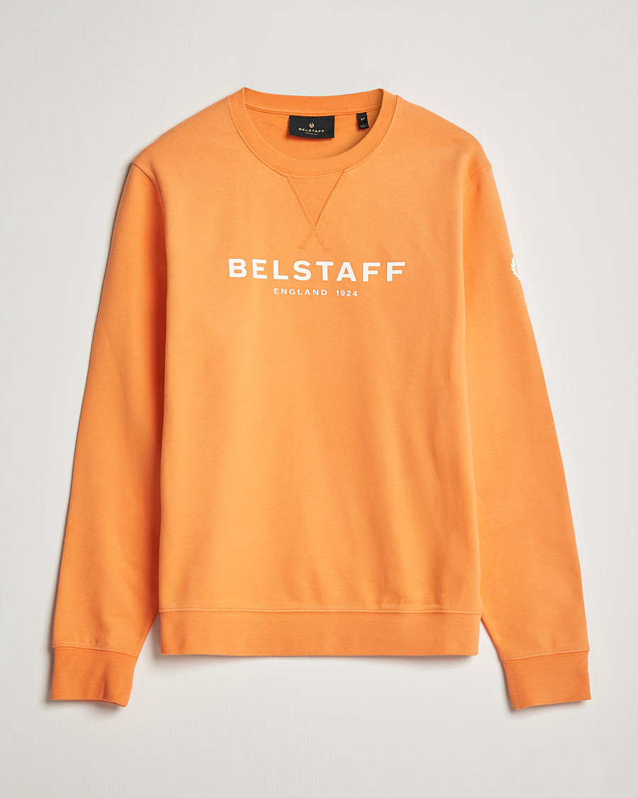 Heren | Truien | Belstaff | 1924 Crew Neck Logo Sweat Signal Orange