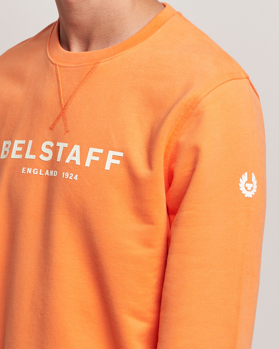 Heren | Truien | Belstaff | 1924 Crew Neck Logo Sweat Signal Orange