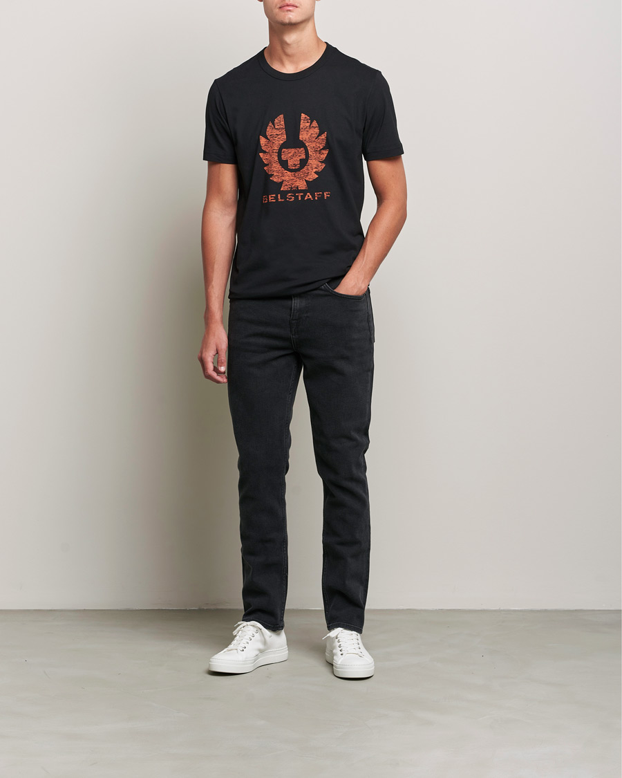Heren | T-shirts | Belstaff | Coteland Logo Crew Neck Tee Black/Orange
