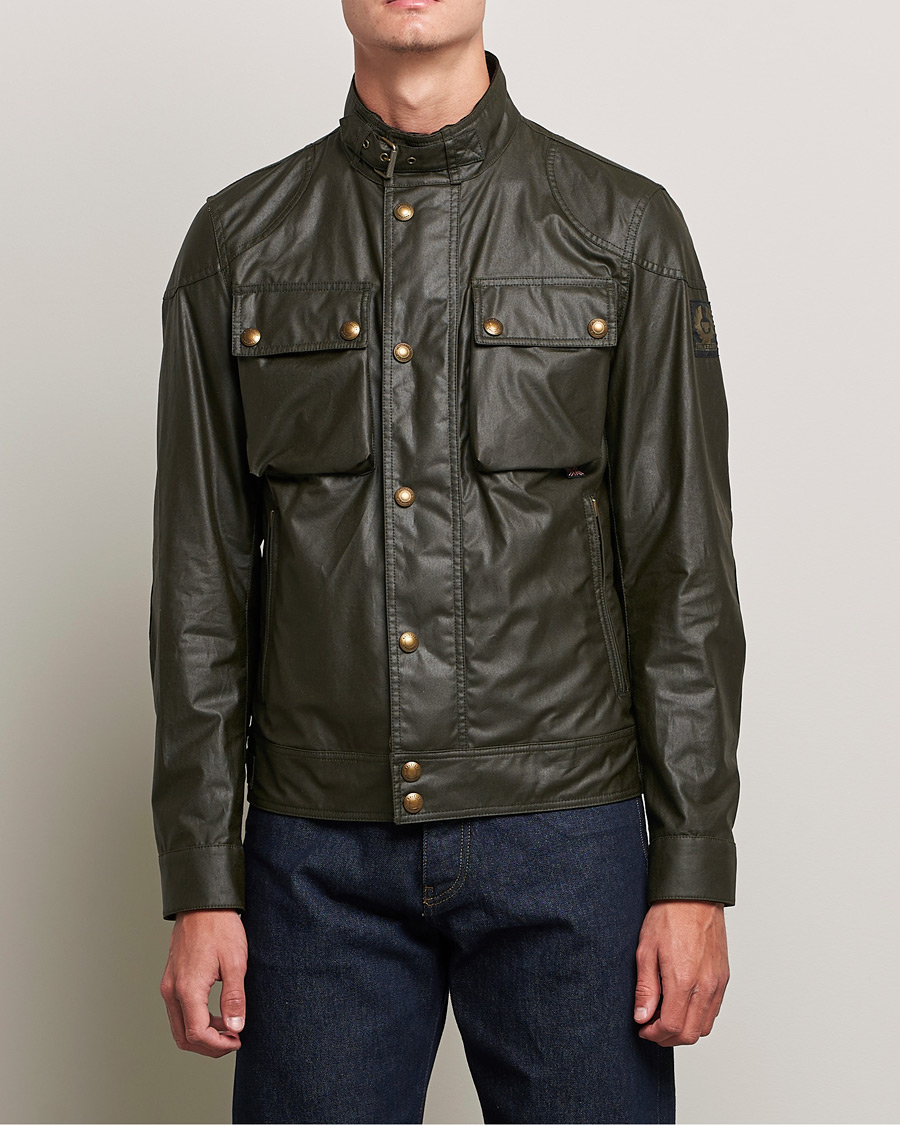 Heren | Belstaff | Belstaff | Racemaster Waxed Jacket Faded Olive