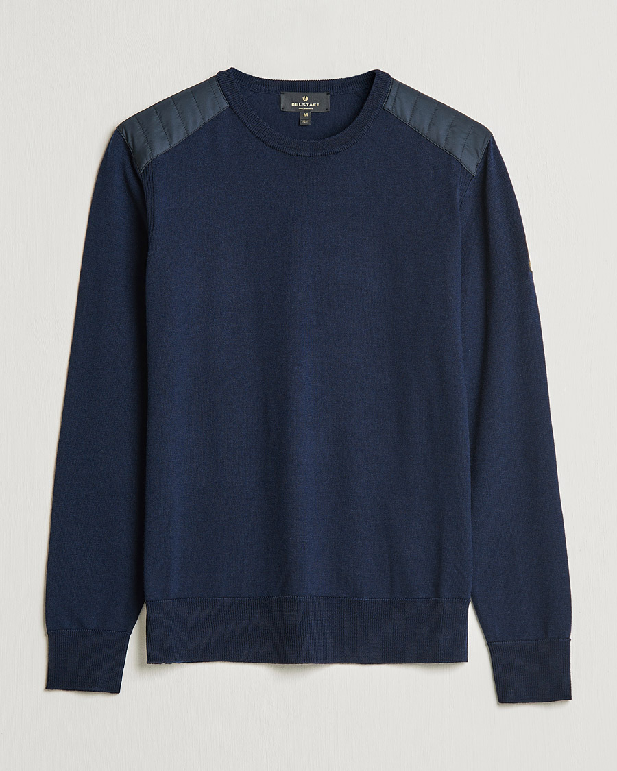Heren | Truien | Belstaff | Kerrigan Crew Neck Merino Sweatshirt Washed Navy
