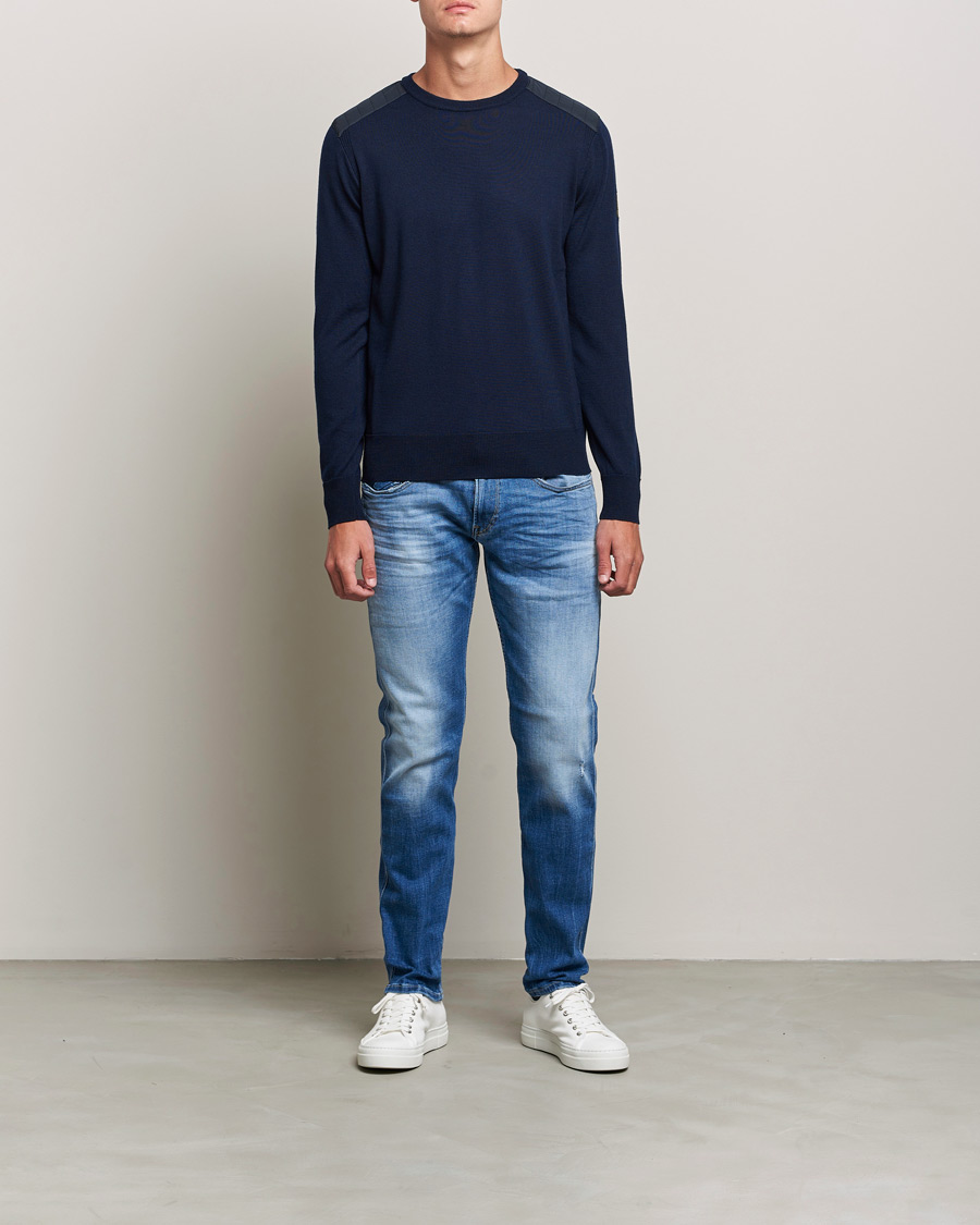 Heren | Truien | Belstaff | Kerrigan Crew Neck Merino Sweatshirt Washed Navy