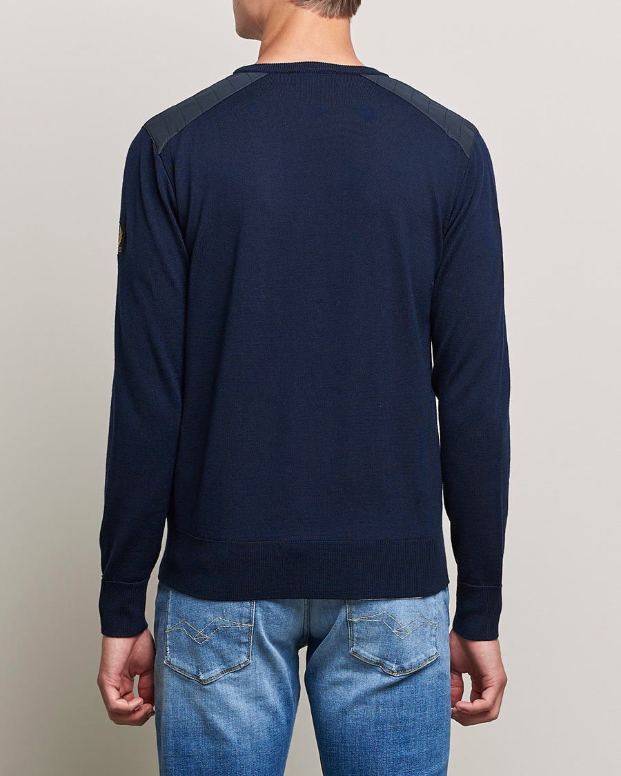 Heren | Truien | Belstaff | Kerrigan Crew Neck Merino Sweatshirt Washed Navy