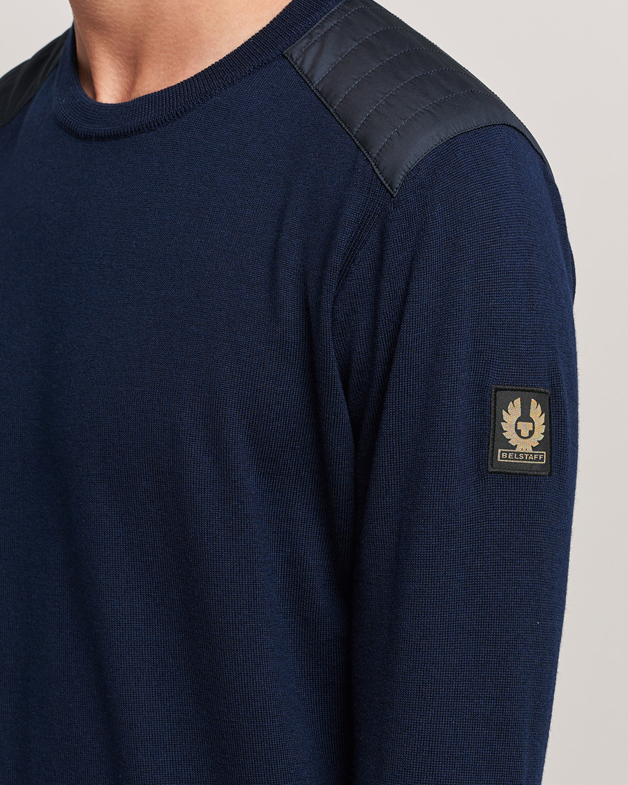 Heren | Truien | Belstaff | Kerrigan Crew Neck Merino Sweatshirt Washed Navy