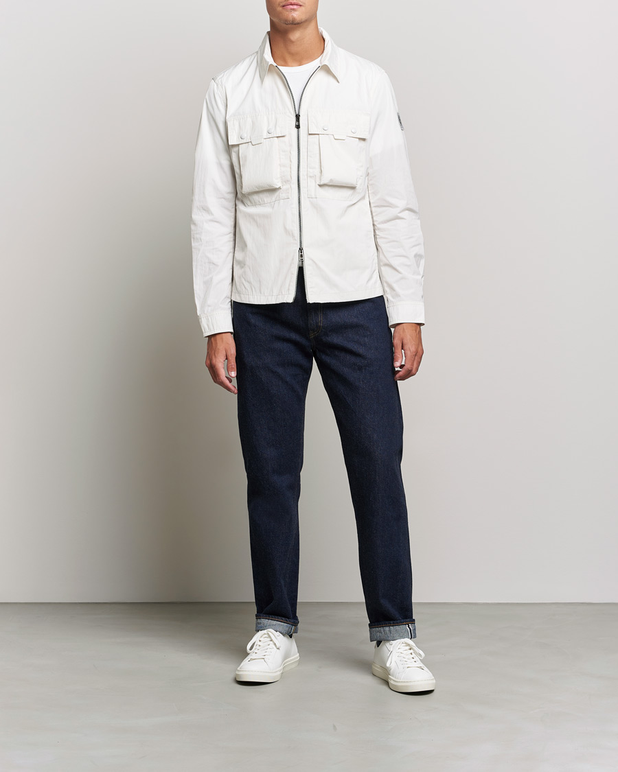 Heren | Overhemden | Belstaff | Tactical Nylon Pocket Overshirt Chalk