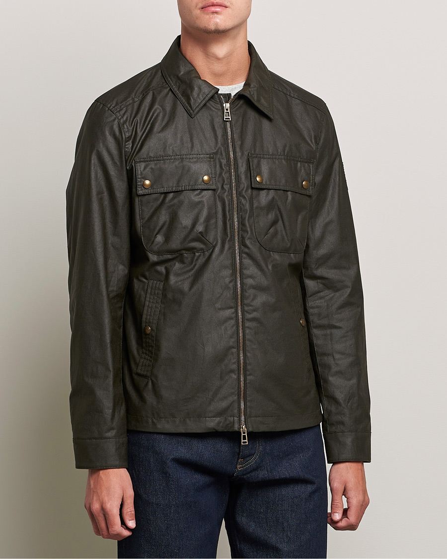 Heren | Belstaff | Belstaff | Tour Waxed Shirt Jacket Faded Olive