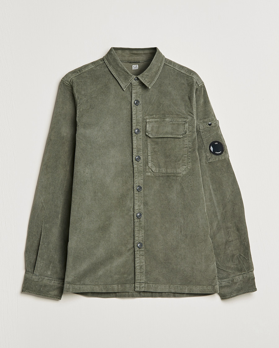 Heren | Overhemden | C.P. Company | Corduroy Lens Overshirt Olive