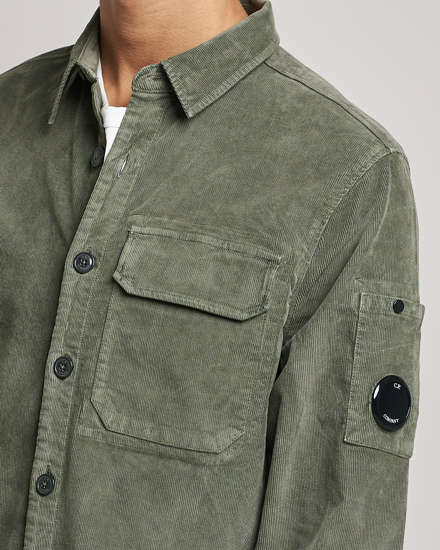Heren | Overhemden | C.P. Company | Corduroy Lens Overshirt Olive