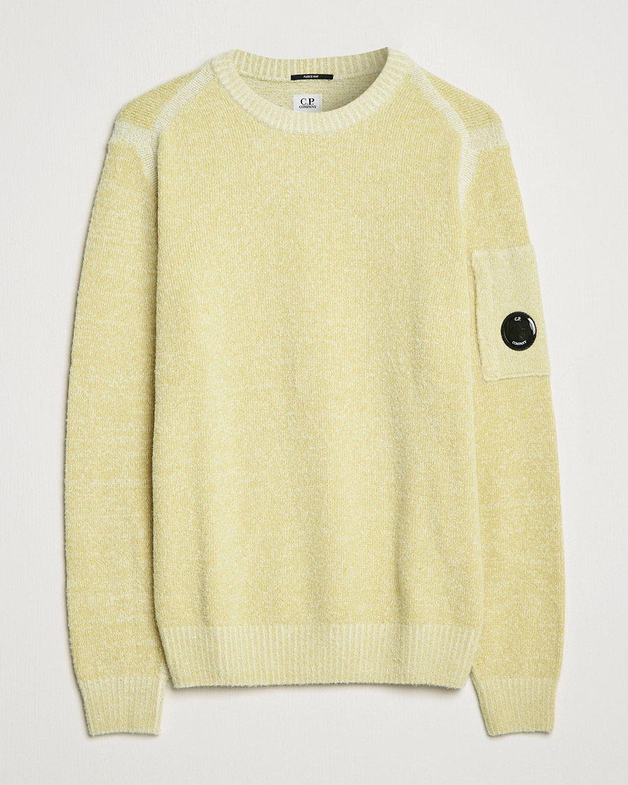 Heren | Truien | C.P. Company | Fleece Knit Lens Roundneck Yellow