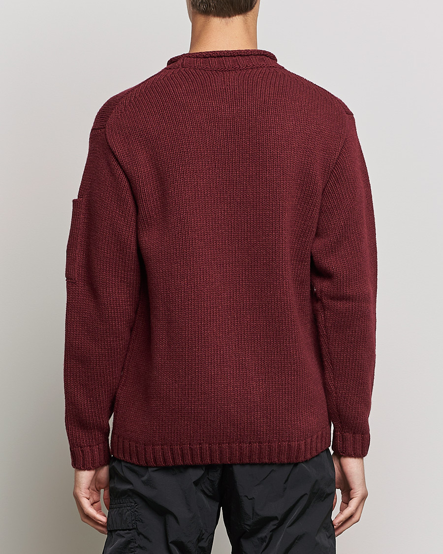 Heren | Truien | C.P. Company | Lambswool Lens Roundneck Bordeaux