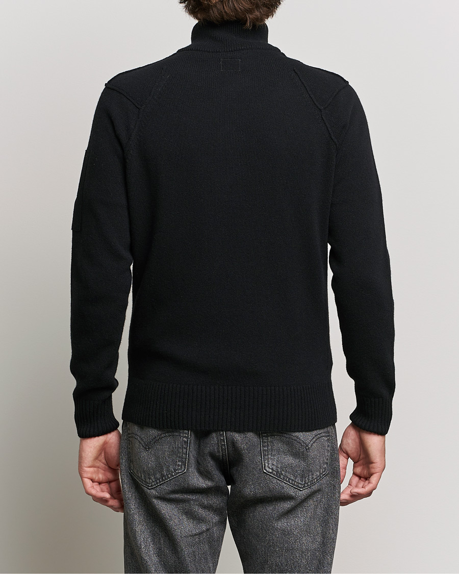 Heren | Truien | C.P. Company | Lambswool Lens Half Zip Black