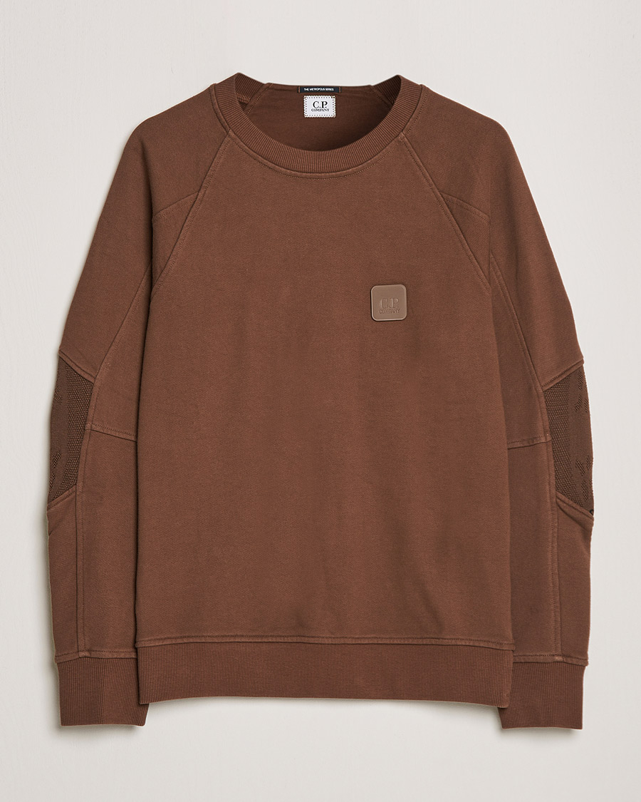 Heren | Truien | C.P. Company | Metropolis Diagonal Raised Fleece Sweat Brown