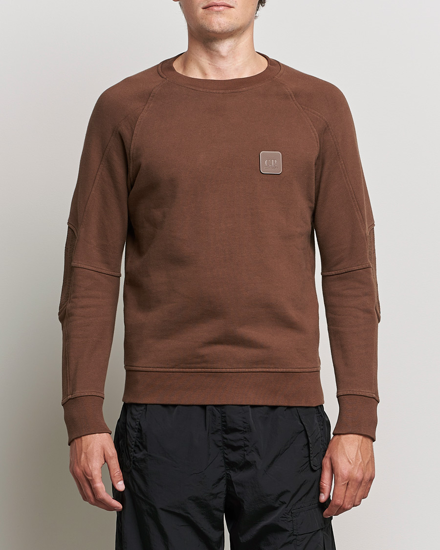 Heren | Truien | C.P. Company | Metropolis Diagonal Raised Fleece Sweat Brown