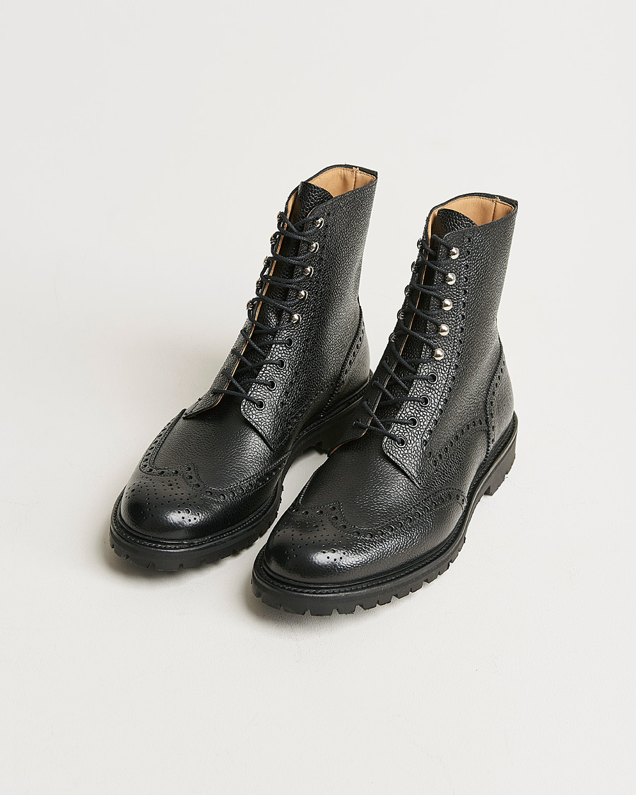 Heren | Schoenen | Crockett & Jones | Islay Scotch Grain Vibram Boot Black Calf