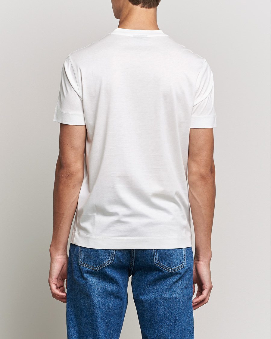 Heren | T-shirts | Emporio Armani | Cotton Tencel Tee Creme
