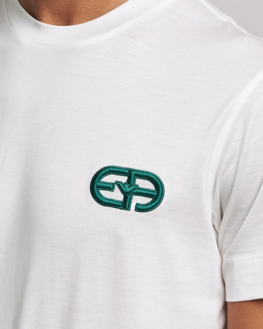 Heren | T-shirts | Emporio Armani | Cotton Tencel Tee Creme
