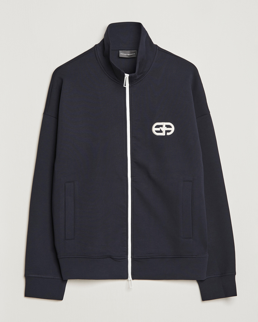 Heren | Truien | Emporio Armani | Double Jersey Sweater Dark Navy