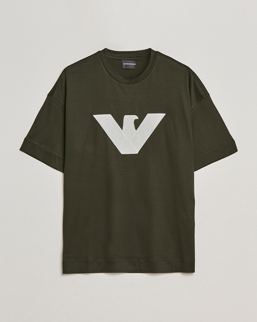 Heren | T-shirts | Emporio Armani | Logo Cotton Tee Green