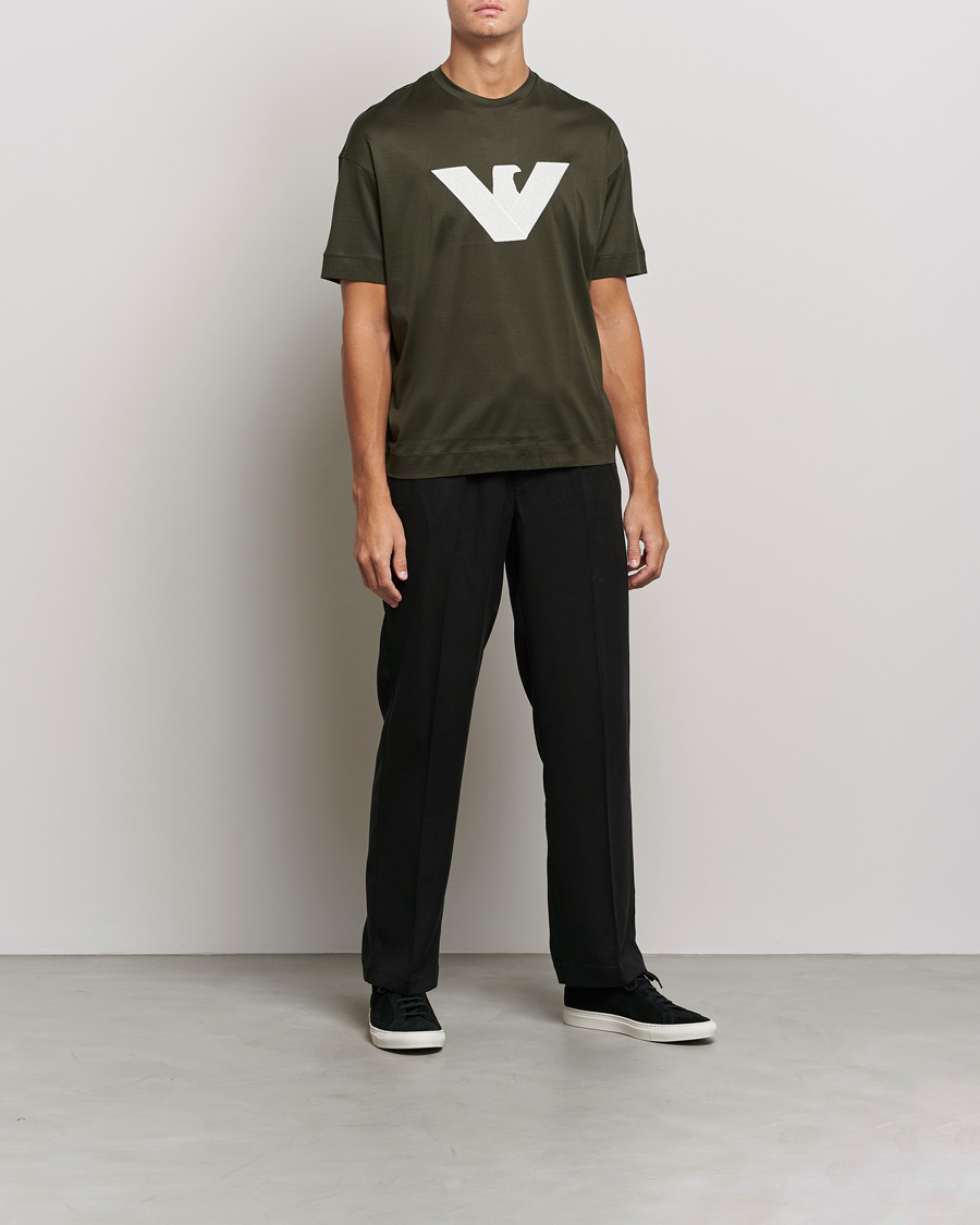 Heren | T-shirts | Emporio Armani | Logo Cotton Tee Green