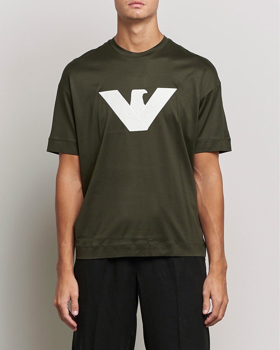 Heren | T-shirts | Emporio Armani | Logo Cotton Tee Green