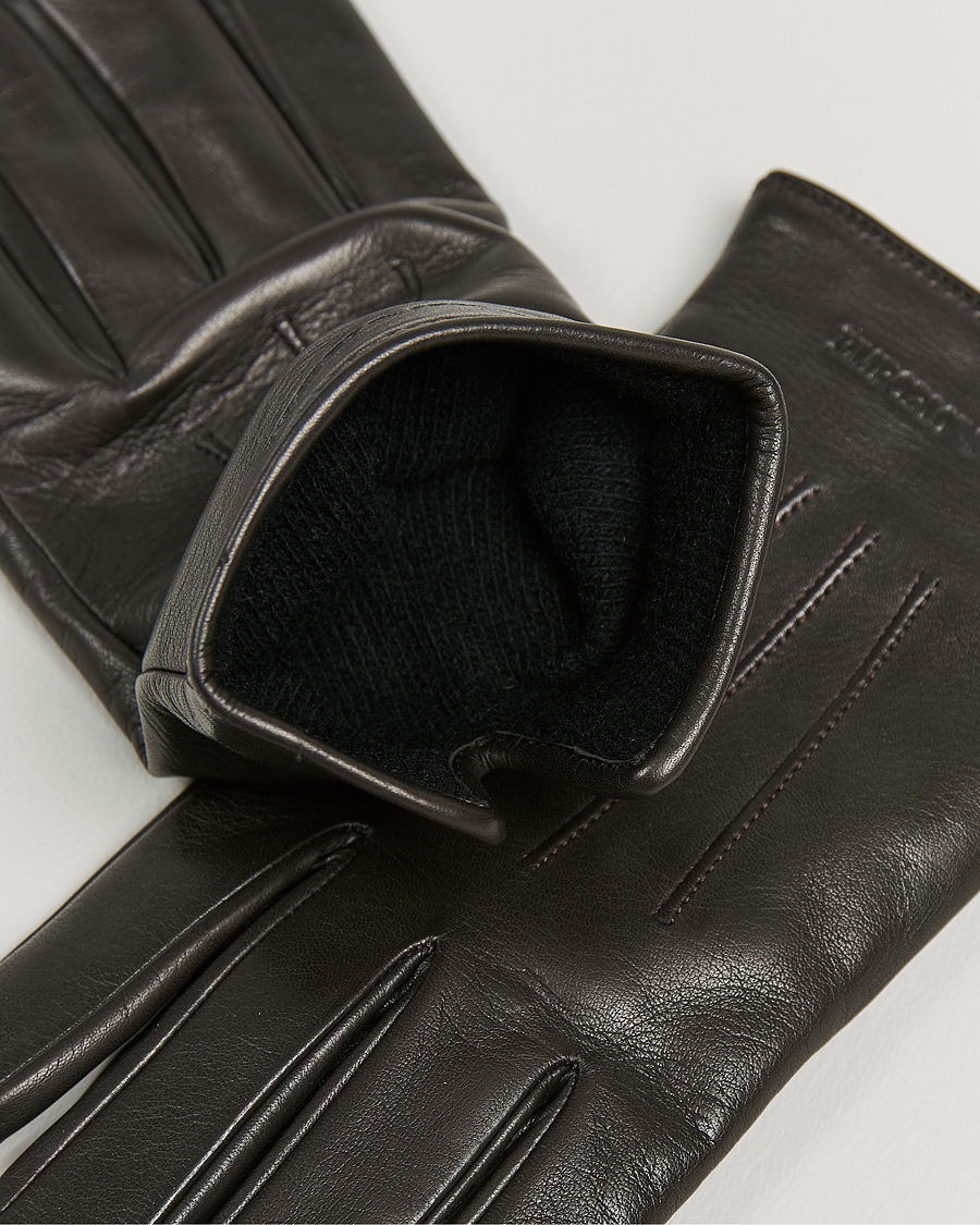 Heren | Emporio Armani Leather Gloves Dark Brown | Emporio Armani | Leather Gloves Dark Brown