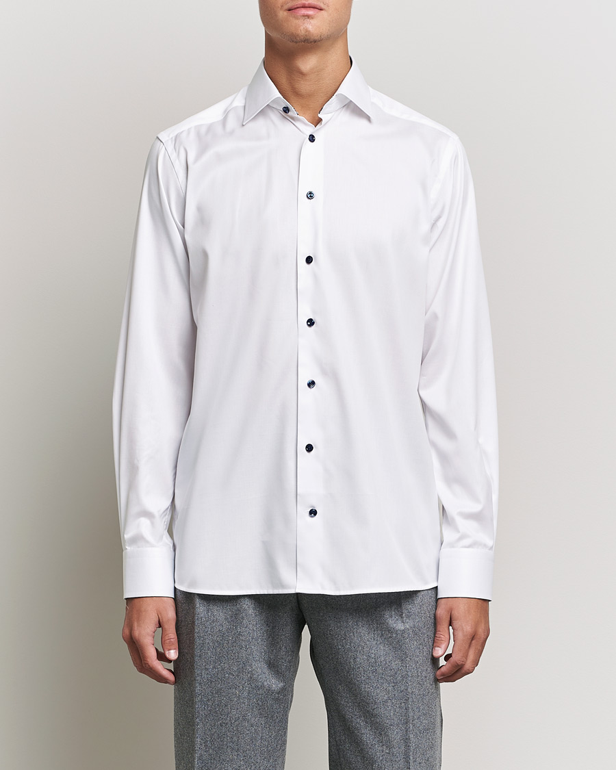Heren | Overhemden | Eton | Organic Cotton Signature Twill Contemporary Shirt White