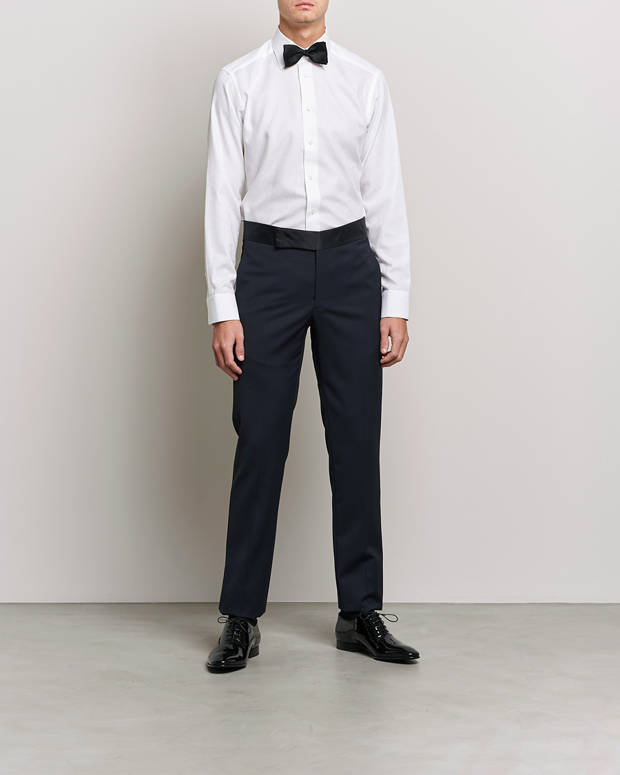 Heren | Overhemden | Eton | Jaquard Paisley Shirt White