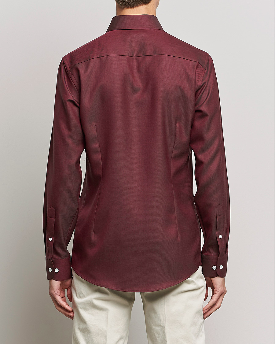 Heren | Overhemden | Eton | Merino Wool Shirt Mid Red
