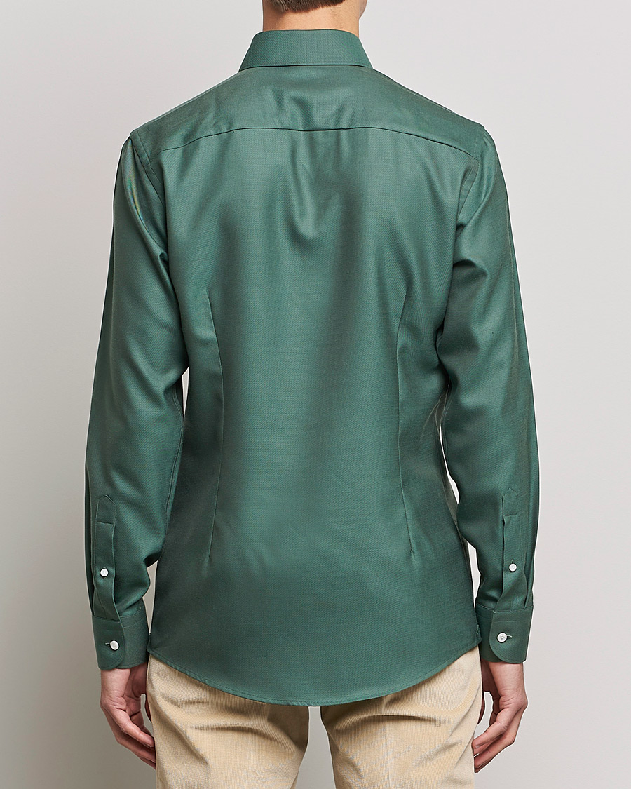 Heren | Overhemden | Eton | Merino Wool Shirt Olive