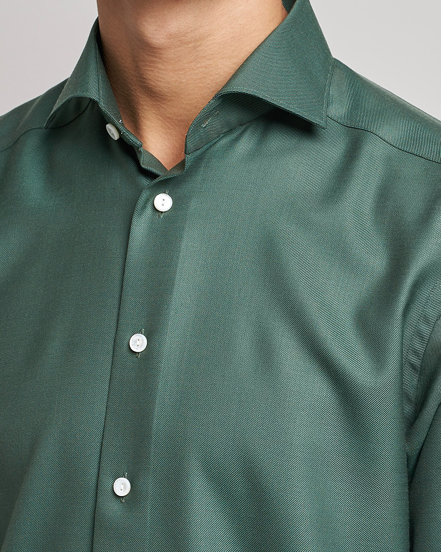 Heren | Overhemden | Eton | Merino Wool Shirt Olive