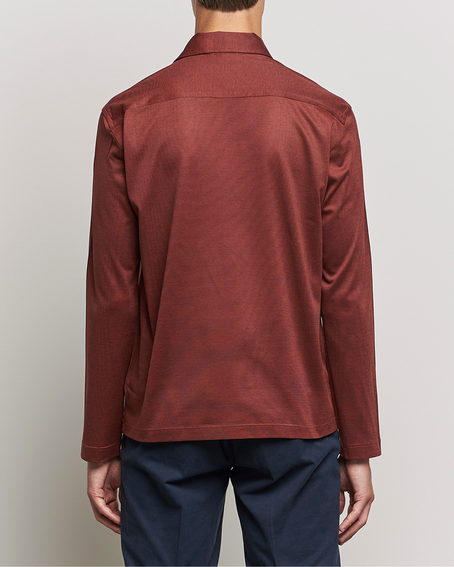 Heren | Truien | Eton | Oxford Pique Shirt Mid Red