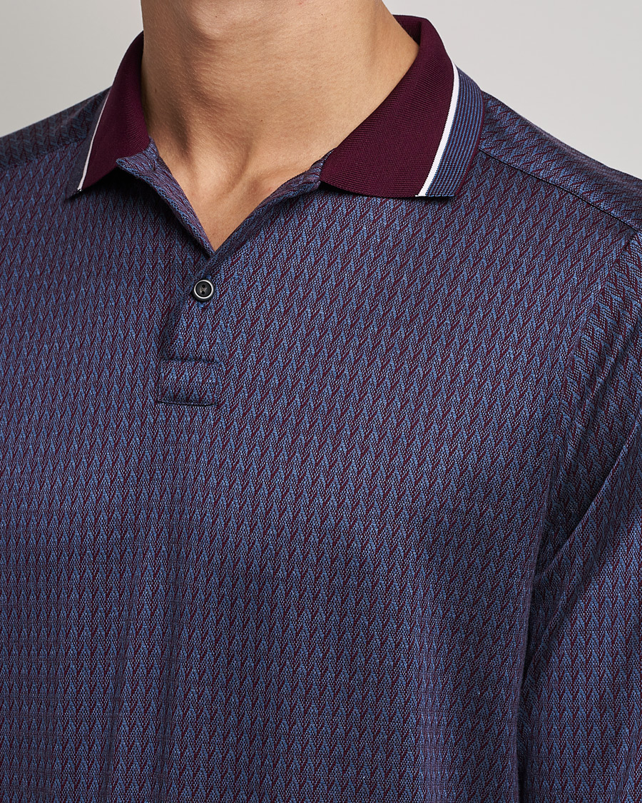 Heren | Truien | Eton | Jacuard Polo Shirt Red