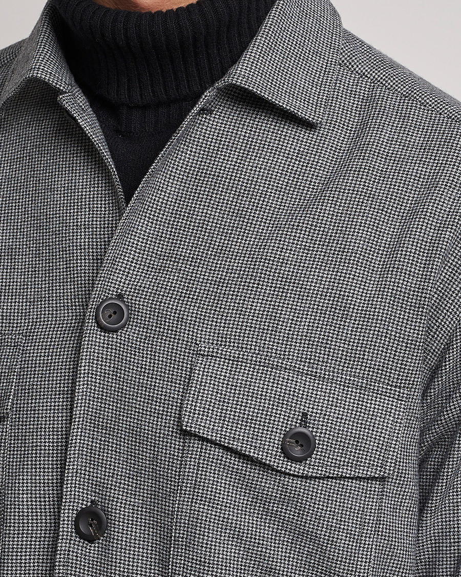 Heren | Overhemden | Eton | Wool Cashmere Overshirt Black