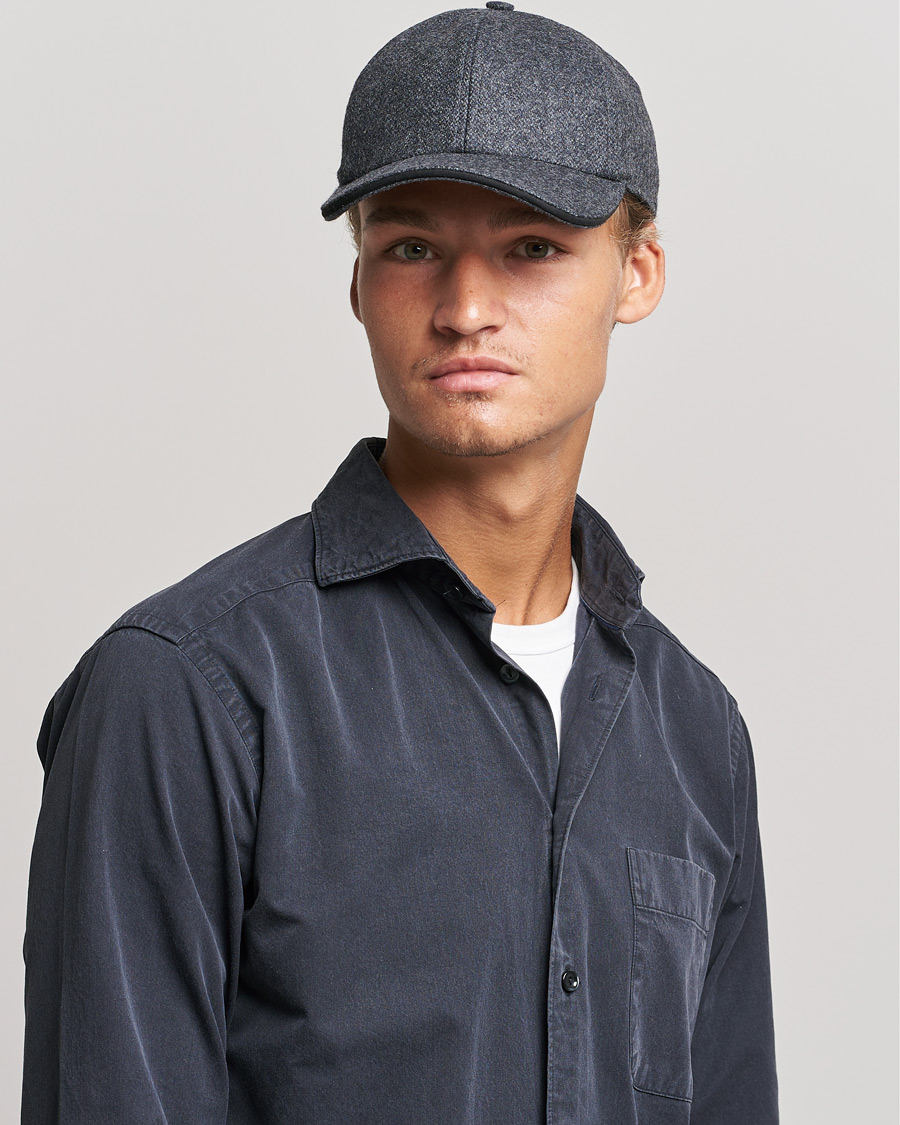 Heren | Eton Wool Baseboll Cap Grey | Eton | Wool Baseboll Cap Grey