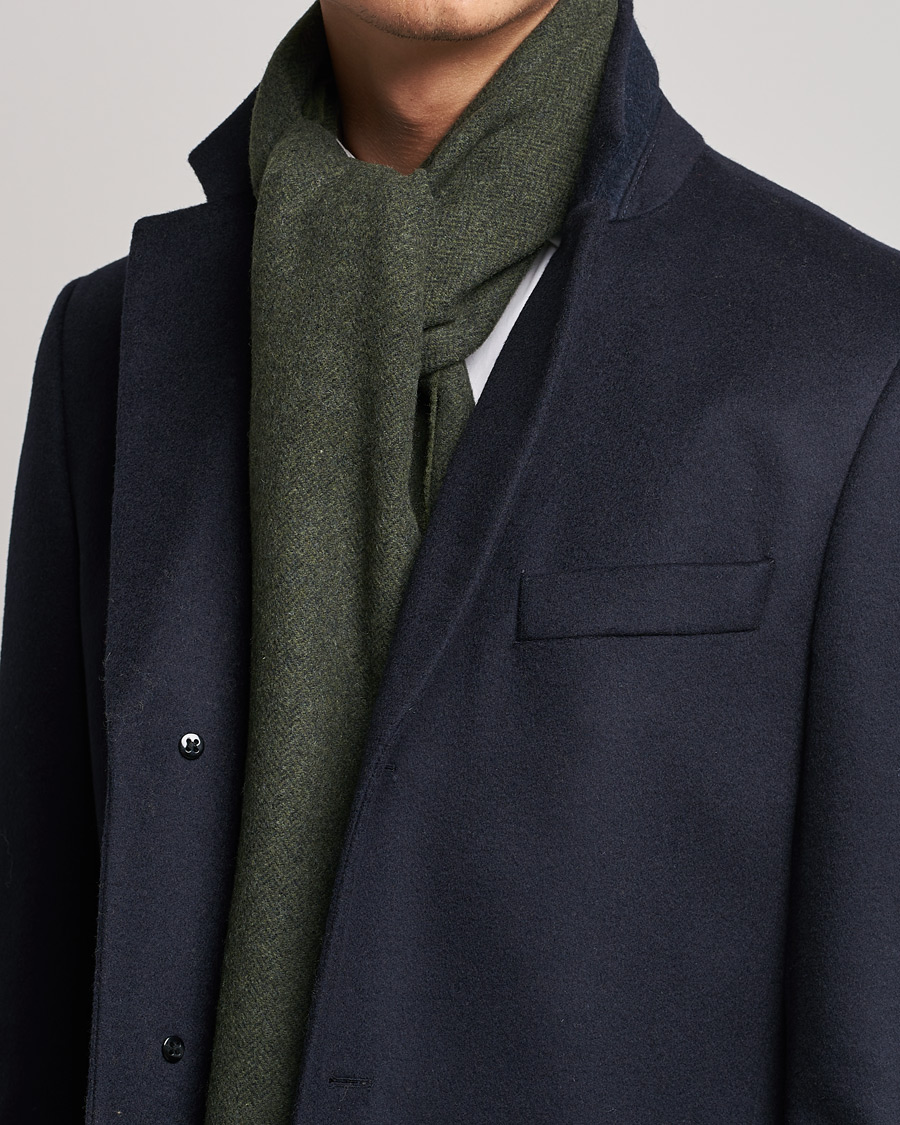 Heren | Eton Wool Scarf Olive | Eton | Wool Scarf Olive