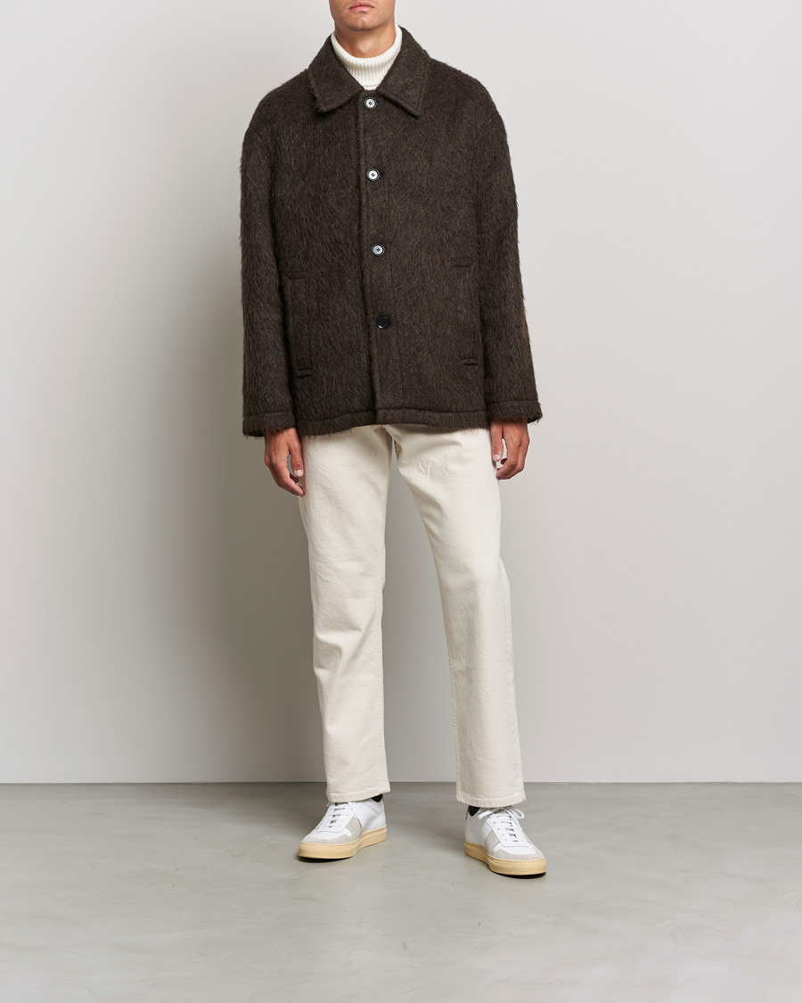 Heren | Jassen | Filippa K | Seattle Hairy Coat Dark Brown