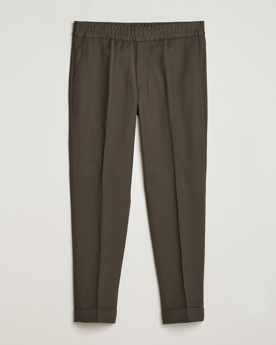 Heren | Broeken | Filippa K | Terry Wool Trousers Dark Forest Green