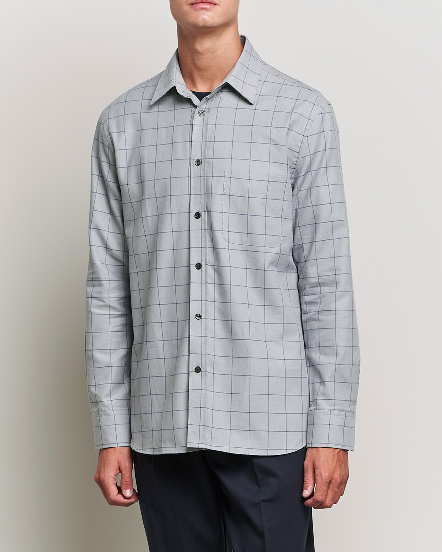 Heren | Overhemden | Filippa K | Rob Checked Shirt Light Grey