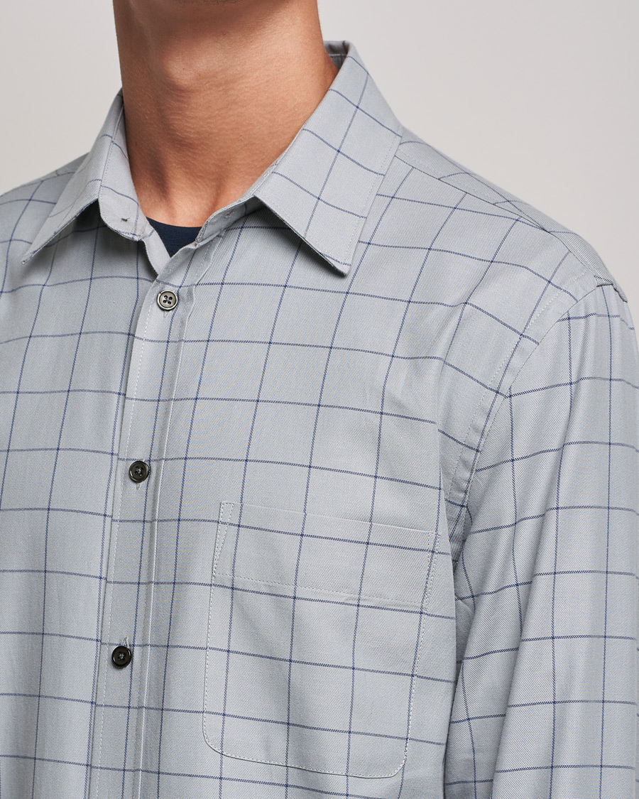 Heren | Overhemden | Filippa K | Rob Checked Shirt Light Grey
