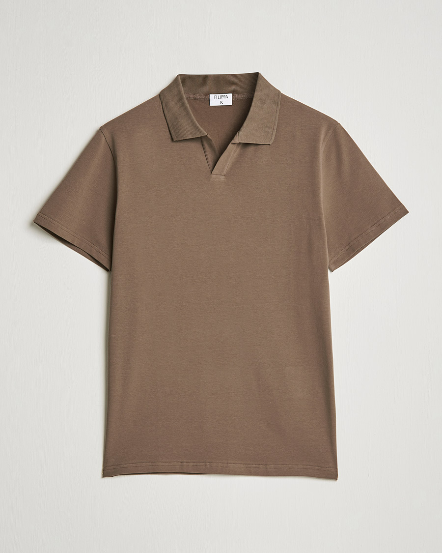 Heren | Polo's | Filippa K | Lycra Polo T-shirt Mole Grey